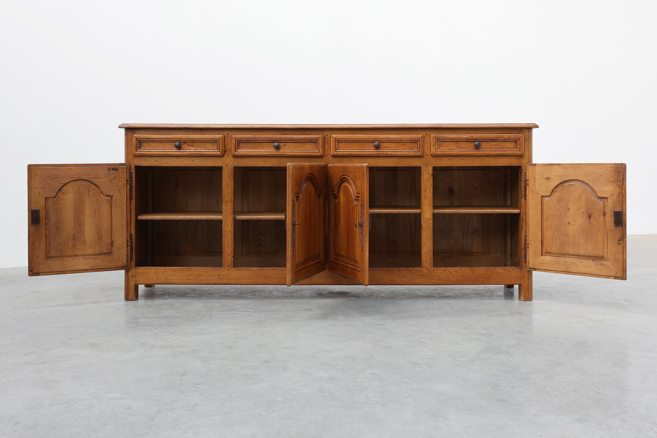 Monumental Oak Sideboard by De Tonge, France, Mid-20th Centurythumbnail